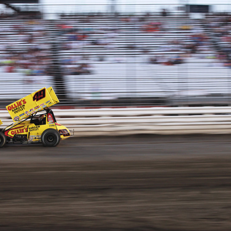 Brad Sweet set quick time during trials at Knoxville Raceway on Saturday with The World of Outlaws. ( Jeffrey Turford / TDP )