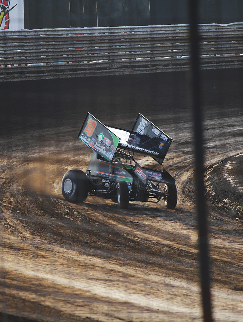 Dakota Hendrickson during time trials on Saturday night. ( Jeffrey Turford / TDP )