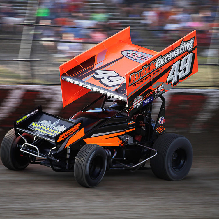 Tim Shaffer qualifying at The 33rd Annual Kings Royal. Shaffer made the A Feature on each of the 3 nights and secured a 13th place finish the night of The Kings Royal. ( Jeffrey Turford / TDP )