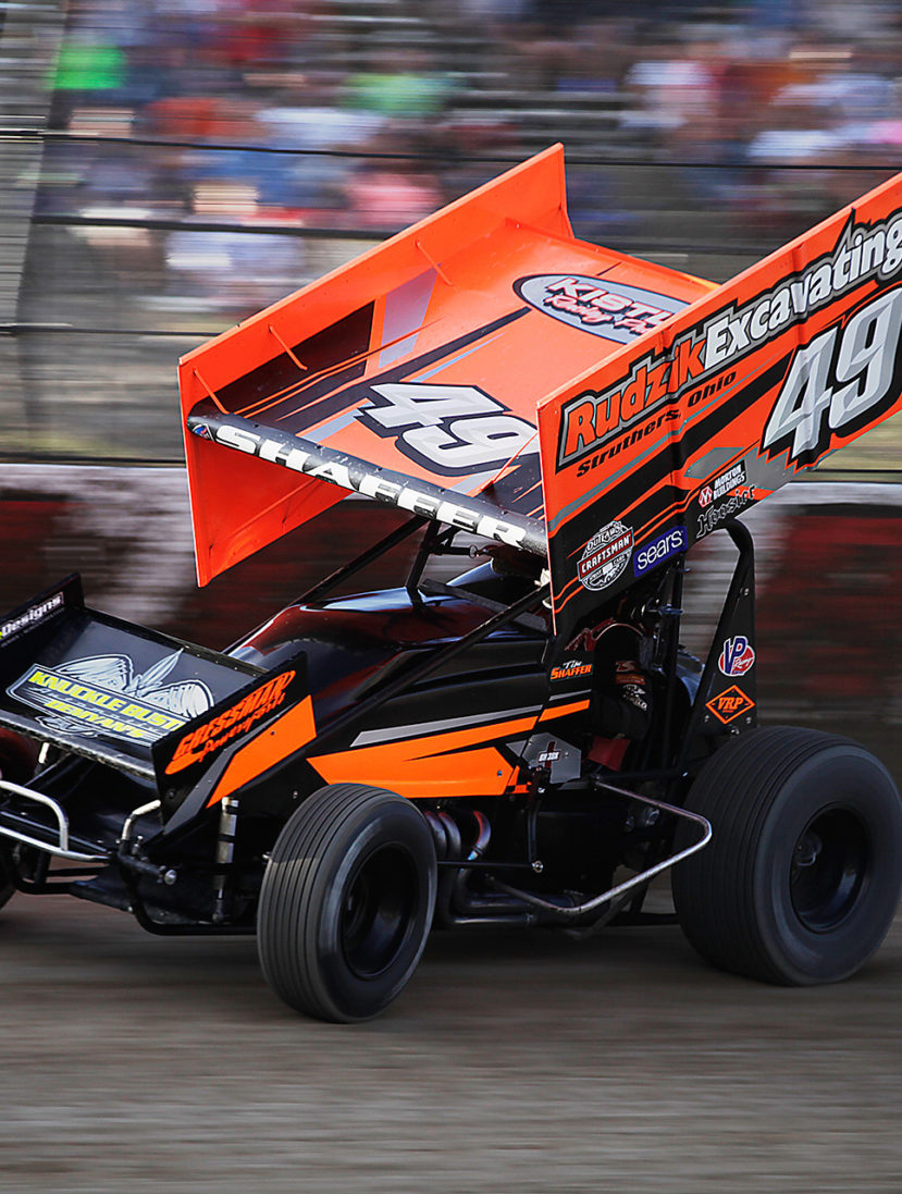 Tim Shaffer qualifying at The 33rd Annual Kings Royal. Shaffer made the A Feature on each of the 3 nights and secured a 13th place finish the night of The Kings Royal. ( Jeffrey Turford / TDP )