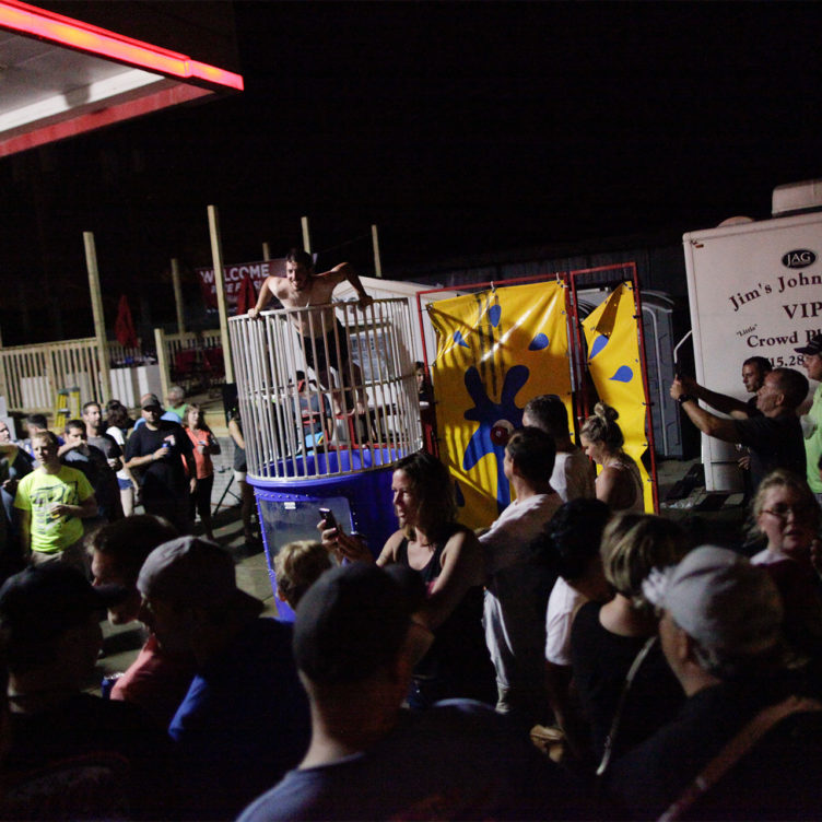 The dunk tank is ready to go at Dingus Lounge the night before day 1 of the 56th running of the 5-Hour Energy Knoxville. ( Jeffrey Turford / TDP )