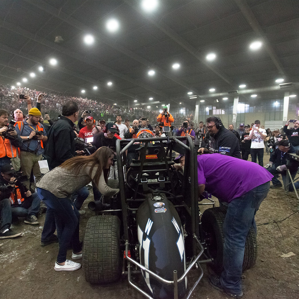 Saturday January 14, TULSA, Oklahoma - Keith Kunz—co-founder of Keith Kunz Motorsports; winner of The 31st annual Lucas Oil Chili Bowl Nationals presented by General Tire ( Jeffrey Turford / TDP )