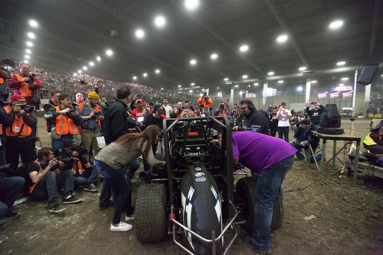 Saturday January 14, TULSA, Oklahoma - Keith Kunz—co-founder of Keith Kunz Motorsports; winner of The 31st annual Lucas Oil Chili Bowl Nationals presented by General Tire ( Jeffrey Turford / TDP )