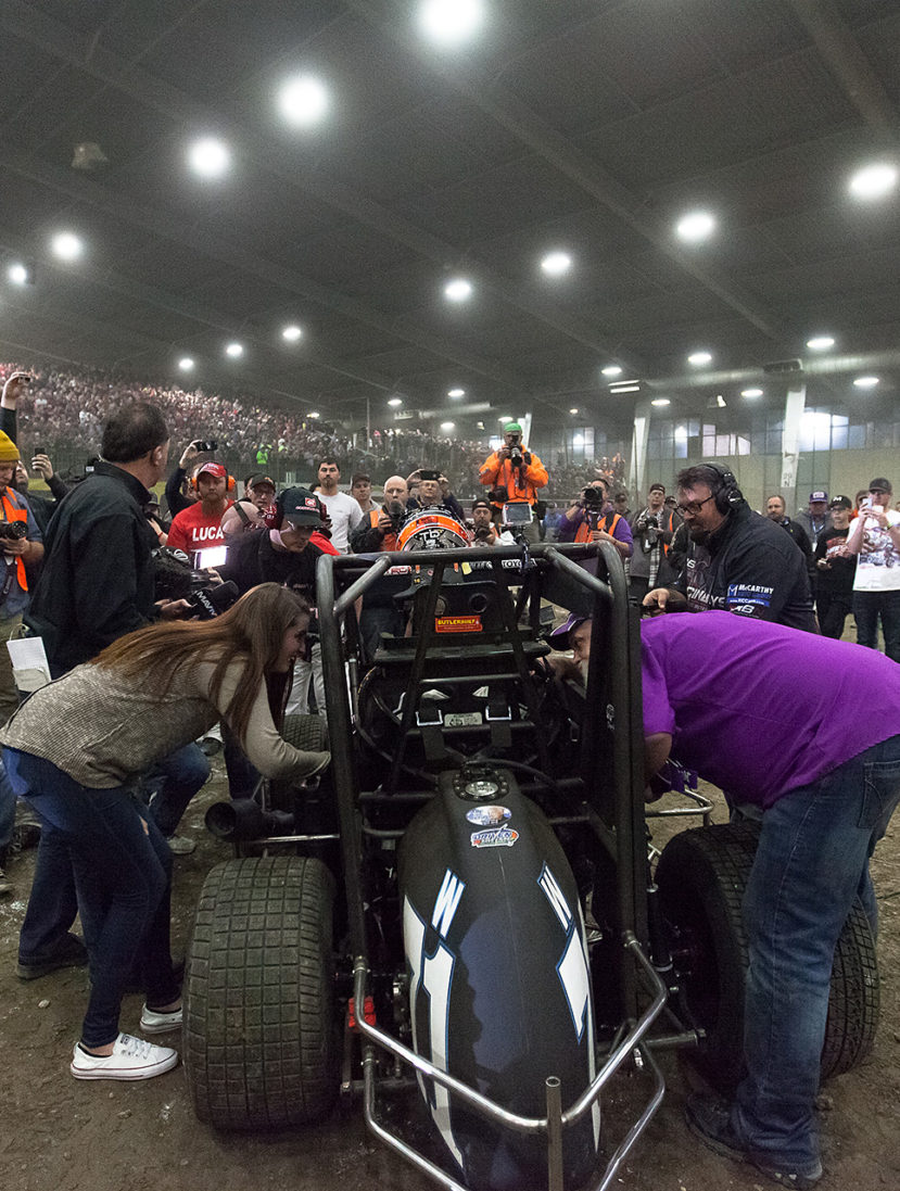 Saturday January 14, TULSA, Oklahoma - Keith Kunz—co-founder of Keith Kunz Motorsports; winner of The 31st annual Lucas Oil Chili Bowl Nationals presented by General Tire ( Jeffrey Turford / TDP )